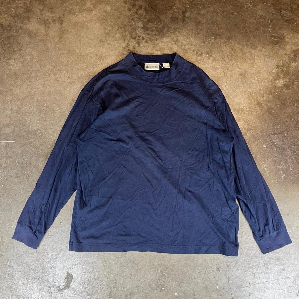 Vintage 90s Aeropostale navy blue long sleeve shirt Men's Size XL